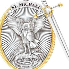 Catholic Patron Saint Pendant Michael St. Michael The Archangel Pendant Neckl Rd