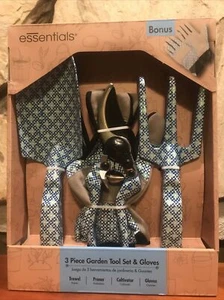 New Heavy Duty 3PC Gardening Tool Set Trowel Spade Pruning Sheers Blue White NIB - Picture 1 of 6