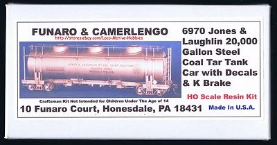 LMH Funaro F&C 6970 JONES & LAUGHLIN J&L 20K Coal Tar Tank Car 20,000 Gallon Kit - Image 1 of 4