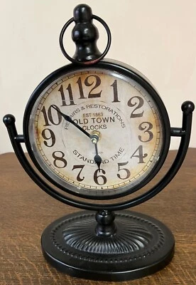 Old Town Clocks Replica "Repairs & Resorations Standard Time Est. 1863" Desk - Image 1 of 4