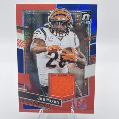 2023 Panini Donruss Optic - Donruss Threads Blue Hyper Prizm #DT-JM Joe Mixon  - Image 1 of 2