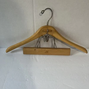 Vintage "The Setwell" Wooden Suit Hanger MCM - Picture 1 of 13