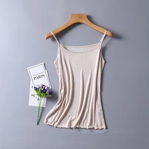 Women Mulberry Silk Camisole Top Breathable Pure Silk Cami Tank T Shirts Blouse - Picture 1 of 20
