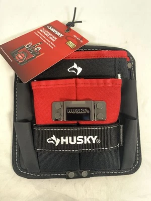 Husky 7 in. 3-Pocket Clip On Tool Belt Pouch Heavy Duty Storage - Image 1 of 4