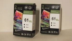 61XL Schwarz Farbe Tintenpatrone für HP Drucker 4 Patronen (2-2 Stück) - Bild 1 von 4