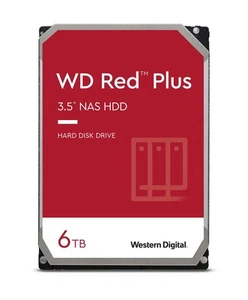 Wewnętrzny dysk twardy WD Red Plus 6TB NAS 3,5" - klasa 5400 obr./min, SATA 6 Gb/s, CMR, - Zdjęcie 1 z 6