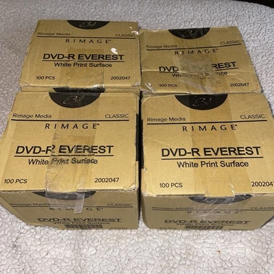 4 x 100 - Rimage Thermal DVD-R EVEREST White Print Surface, Open Box Sealed Sets - Image 1 of 2