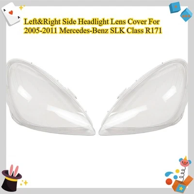 Cubierta de lente de faro lateral izquierdo y derecho para Mercedes-Benz Clase SLK R171 2005-2011 Foto 1 de 4