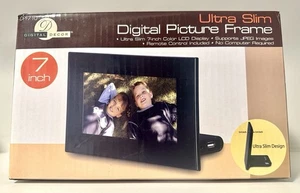 NEW* Digital Decor Ultra Slim Picture Frame Color LCD Display Clock Calendar USB - Picture 1 of 8