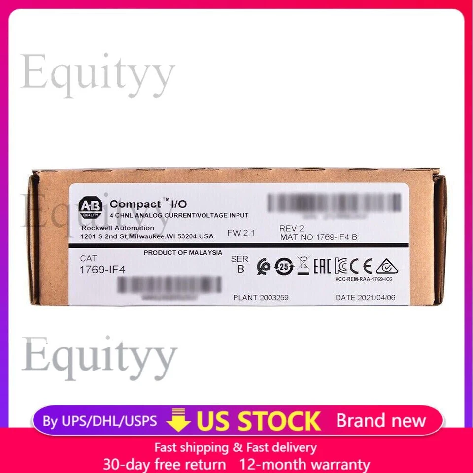 New Sealed AB 1769-IF4 CompactLogix 4CH Analog Input Module 1769IF4 US Free Tax - Image 1 of 4
