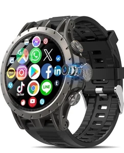 Marsyu 4G Android Smartwatch Herren SIM AMOLED Smart Watch 3 GB RAM GPS WiFi neu - Bild 1 von 6