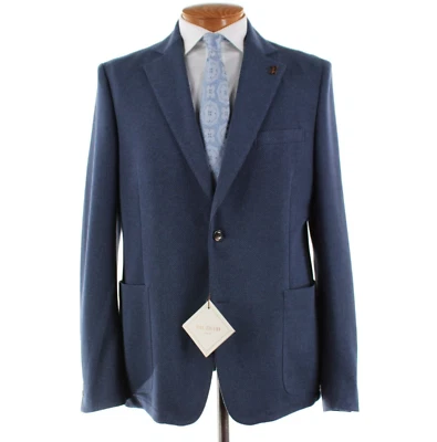 Casaco esportivo Pal Zileri novo com etiquetas mistura de poliéster tamanho 56R (46R EUA) Baron em xadrez azul - Imagem 1 de 4