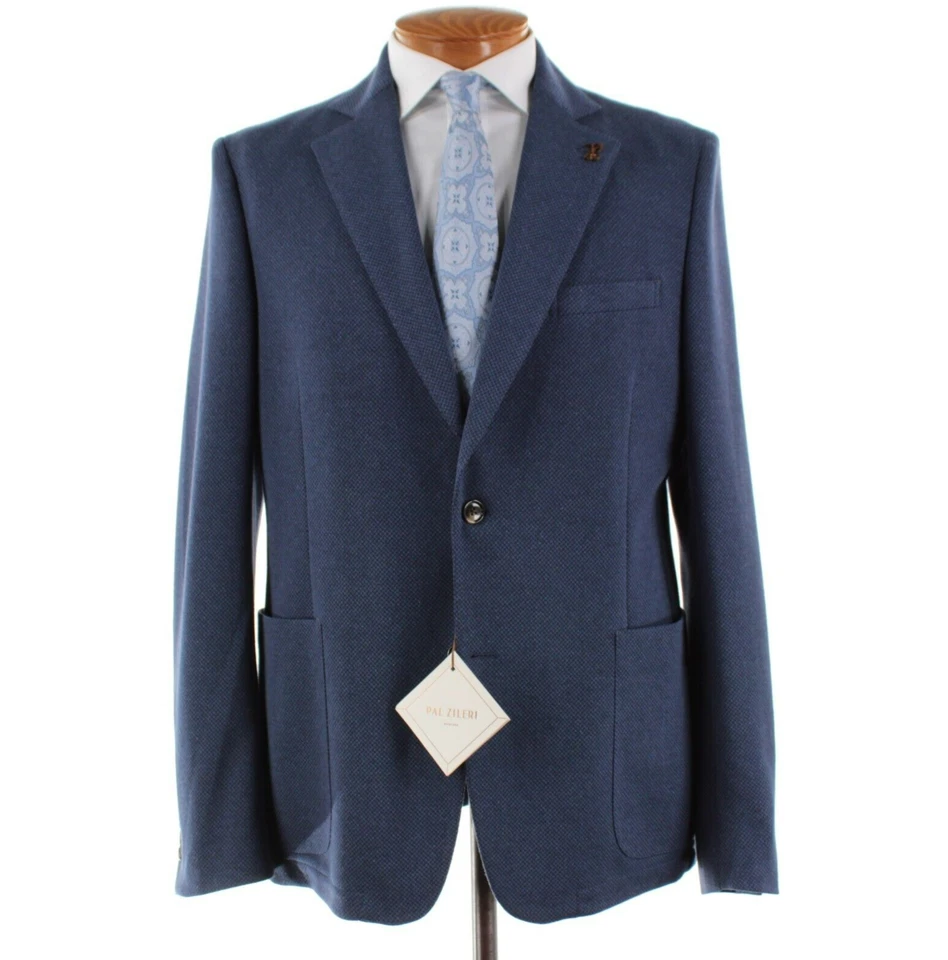 Pal Zileri NWT Polyester Blend Sport Coat Size 56R (46R US) Baron In Blue Check - Image 1 of 4