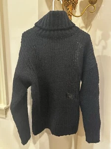 IRO Black Alpaca Turtleneck Sweater  Medium NWT - Picture 1 of 6