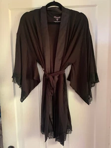 Victoria’s Secret (Size XS/S) Heavenly by Victoria Black  Modal Robe NEW - Picture 1 of 7