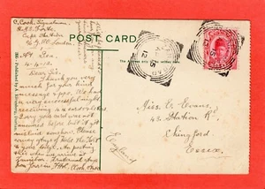Durban Zoo pc used 1912 Zanzibar Squared Circle Postmark Ref S583 - Picture 1 of 2