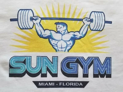 Camiseta Sun Gym Miami Florida Entrenamiento Culturismo Músculo Nueva Talla S M L XL Foto 1 de 2