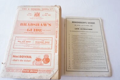 April 1959 Original Bradshaws Railway Guide Timetable Handbook  - Image 1 of 4