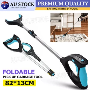 Foldable Garbage Pick Up Tool Grabber Reacher Stick Reaching Grab Claw - Picture 1 of 9