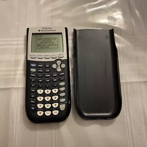 Calculadora gráfica Texas Instruments TI-84 Plus negra con cubierta - probada - Imagen 1 de 5