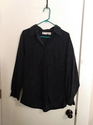 Blue Diamond Mens Shirt Size L Button Up Long Sleeve Blue Floral Pattern - Image 1 of 4