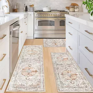 Boho Kitchen Rugs Sets 3 Piece With Runner Kitchen Floor Mat Carpet Farmhouse - Picture 1 of 12