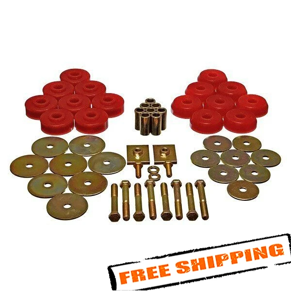 Energy Suspension 3.4166R Front & Rear Body Mount Kit for 59-64 Chevy Impala - Image 1 of 2