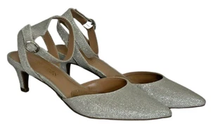 Dream Pairs Silver Heels 7.5 Bling Wedding Parties Holiday Strappy Ankle Box - Picture 1 of 10