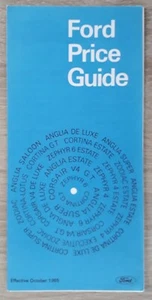 Ford Range Price List 1965 - Anglia Cortina Corsair Zephyr Zodiac GT - Picture 1 of 3