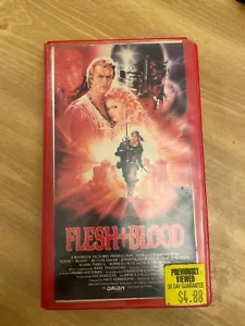 Flesh + Blood 1986 VHS Clamshell case - Picture 1 of 1