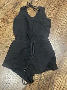 Katie J NYC Black Romper Size Large Summer Beach - Picture 1 of 3