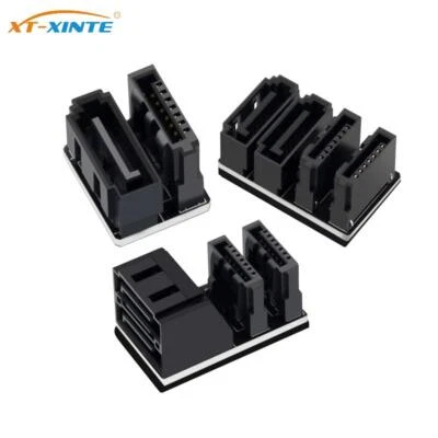 / SATA Single Female Angled 7Pin for Adapter Mainboard Double to Desktop Male - Image 1 of 4