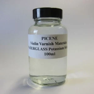 WATERGLASS: LUTHIER VIOLIN / CELLO VARNISH MAKING, PICENE RANGE, 100ML - Picture 1 of 1