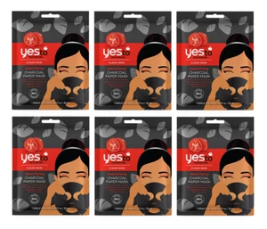 Yes To Tomatoes Clear Skin Detoxifying Charcoal Paper Mask (Pack of 6) - Picture 1 of 1