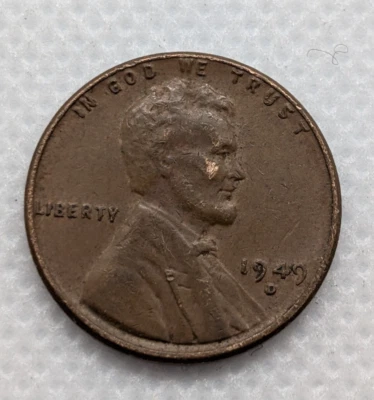 1949 D Lincoln Wheat Cent G+ Date Separation Mint Error One Cent Penny - Image 1 of 4