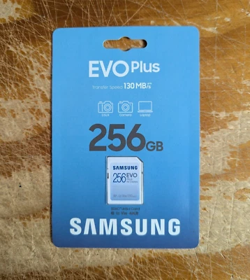 SAMSUNG EVO Plus Full Size 256GB SDXC Card (New)- Free 2 Day Shipping in USA - Image 1 of 2