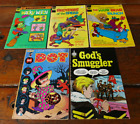 Lot of 5 Bronze Age Comic Books Whitman Harvey Wacky Witch God’s Smuggler