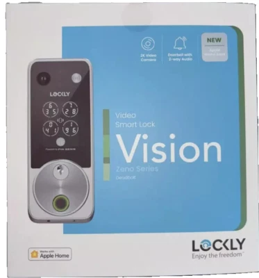 Lockly Vision Zeno Series Video Smart Lock Satin Nickel