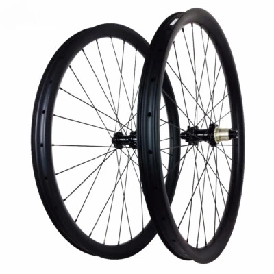 26 Inch DH Mountain Bikes Carbon Wheelset 40X32mm Tubeless Sealed Bearing Hubs - Image 1 of 4