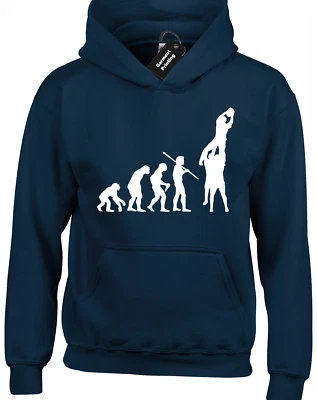 EVOLUTION OF LINEOUT RUGBY HOODY HOODIE PLAYER FAN GIFT BIG SIZES TALL 3XL 4XL - Image 1 of 4