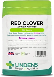 Red Clover 1000mg Popular Menopause Support Food Supplement 360 Tablet LINDENSUK - Picture 1 of 14