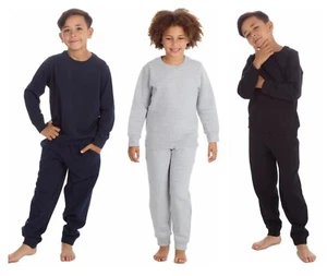 ID Kids Crewneck Tracksuit Joggers Sweatshirt Fleece Sweatpants Bottom Jumper - Picture 1 of 7