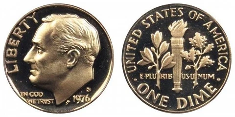 1976 S Proof Roosevelt Dime Cover