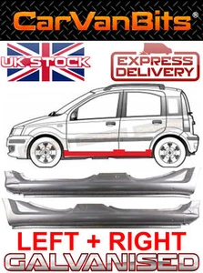 PAR PARA FIAT PANDA 03-12 CUERPO DE REPARACIÓN DE UMBRAL COMPLETO PANEL EXTERIOR ÓXIDO OE REF 71734758 - Imagen 1 de 11