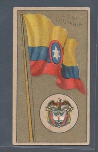 1895 Cigarette Card American Tobacco Company National Flags and Arms Colombia - Picture 1 of 2