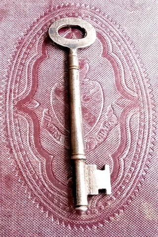 Antique SKELETON Key Mortise Lock Door Ornate Metal Key Cover