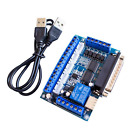 5 Axis Cnc Interface Adapter Breakout Board For Stepper Motor Driver Mach3 W/Usb