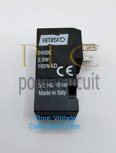Electroválvula piloto 1 pieza unidad AMISCO 24VDC 2.5W ED 3/2 NC 10 bar hecha en Italia - Imagen 1 de 6