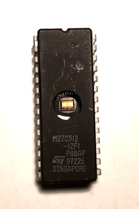 M27C512 120nS 64Kbx8 UV Eprom memory PDIP-28 STM tested erased x1 pcs - Imagen 1 de 1