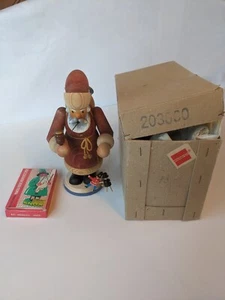 Vintage Erzgebirgische Volkskunst Santa Claus Wooden German Incense Smoker   - Picture 1 of 7